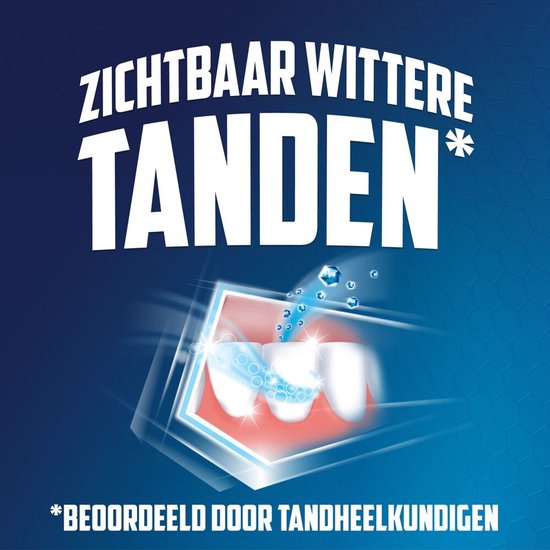 Zichtbaar wittere tanden, beoordeeld door tandheelkundigen.