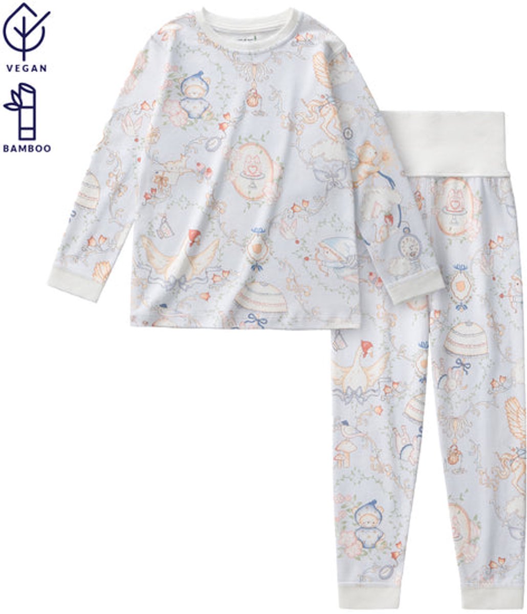 Vos&bos Dreamland Hoge Taille Bamboe Pyjamaset - Dream Castle - 92/98