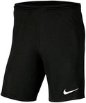 Short de sport Nike noir pour homme avec un logo Nike blanc sur la jambe gauche.