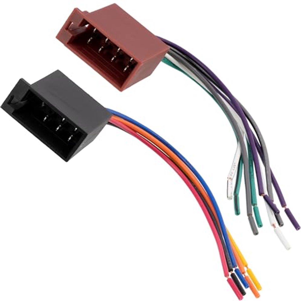 C10924 Set van 2 ISOstekker voor autoradio 13 pin 5+8 lengte 175 mm kabeladapter auto stekker kabelboom