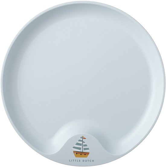 Mepal Mio Kinderbord Little Dutch - Magnetronbestendig - Met greep - Kinderservies - Sailors Bay