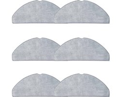 6 stuks Mopdoeken - Geschikt voor Eufy G50 Hybrid (SES) - L60 Hybrid (SES) - L60 - L60 SES - L50 - L50 SES - 273*116mm - Onderdelen - voor robotstofzuiger - grijs
