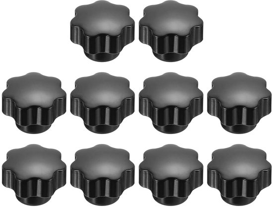 Ronte - Kunststof klemsterknoppen M4 met binnendraad 25 mm - 10 stuks