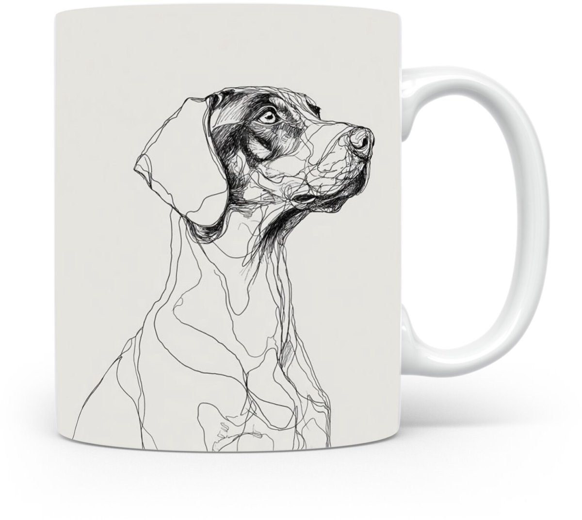 Beker Oostenrijkse Zwarte en Tan Hond