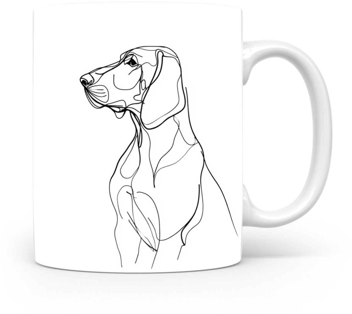 Beker Oostenrijkse Zwarte en Tan Hond