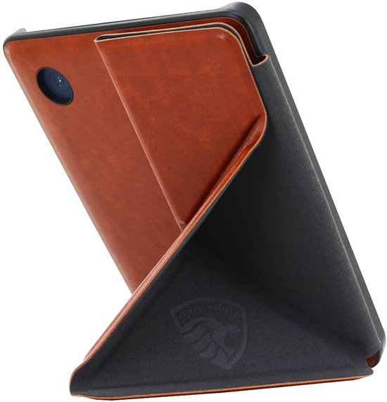 Origami Sleepcover - Hoesje Geschikt voor Kobo Clara BW - Book Case Hoes Cover - Cognac Bruin - ereader hoesje - cover — afbeelding 4