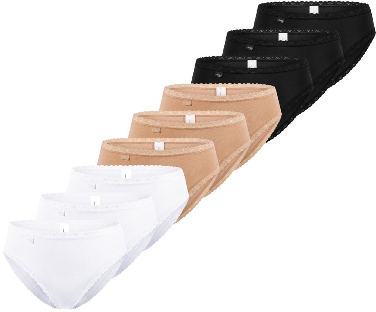 sloggi Dames tai slip 9 pack 24/7 Cotton Lace