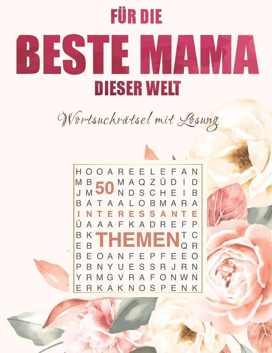 Woordzoekpuzzel Groot Lettertype - Cadeau voor Moederdag of Verjaardag