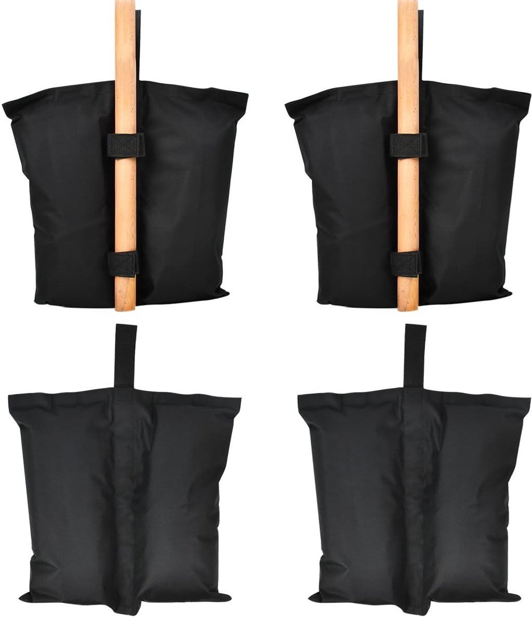 Allecta - Set van 4 waterdichte zandzakken voor tent en prieelgewicht met klittenbandsluiting