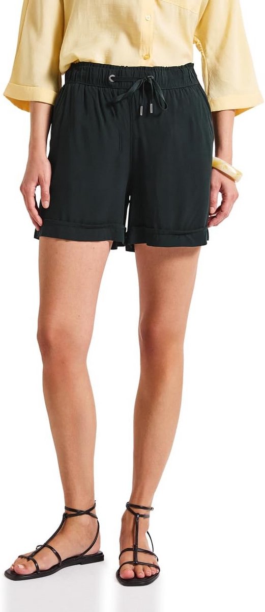 Dames Paperbag Shorts Hoge Taille Losse Pasvorm Comfortabele Zomerbroek