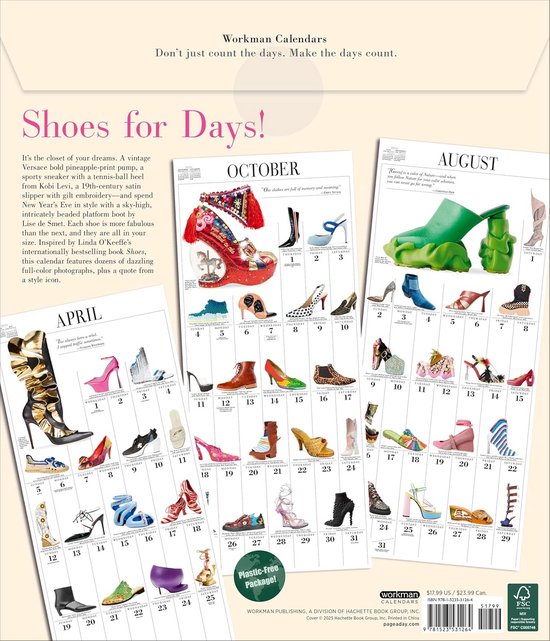 Wandkalender 2026 - 365 Dagen Schoenen Foto-a-Dag: Stijlvolle En ...