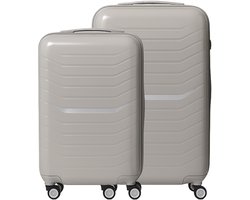 Merkloos Kofferset - 2-delig - beige