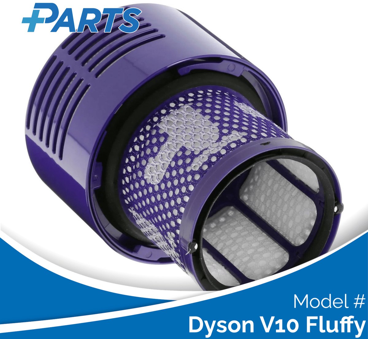 Dyson V10 Fluffy Filter (Plus.Parts® alternatief voor 969082-01)