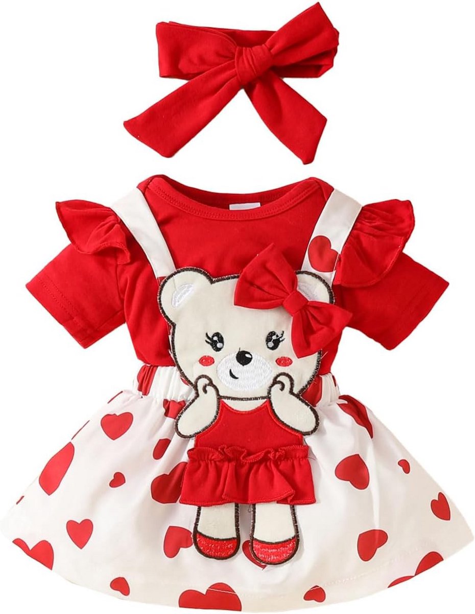 Schattige Babykledingset Meisjes Romper en Rokje 0-18 Maanden