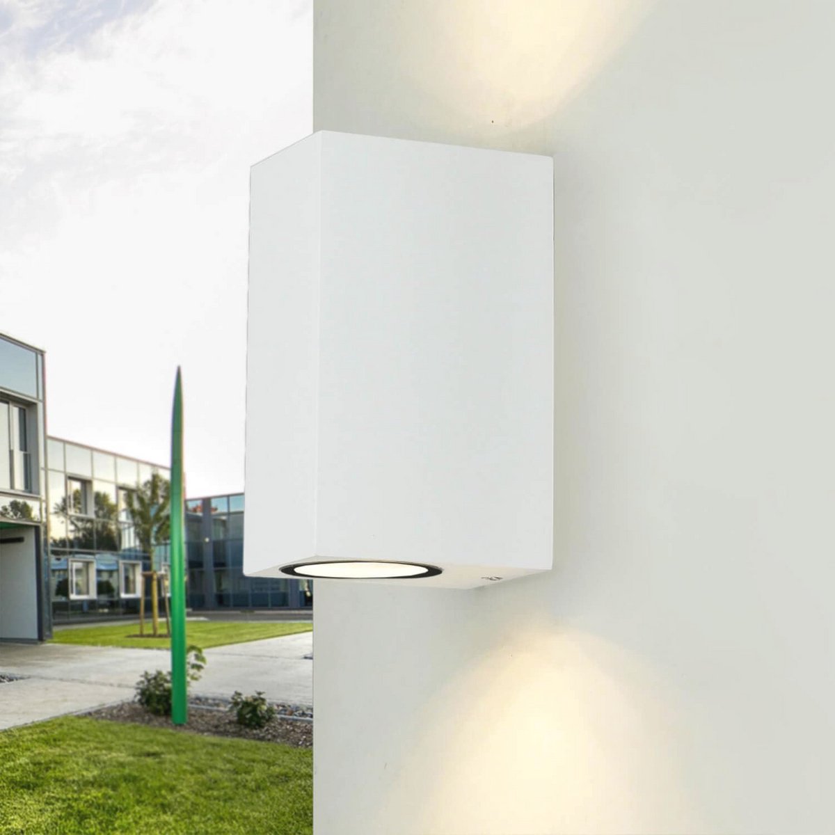 Weerbestendige muur buitenlamp met 2-lichts up down design voor balkon en terras