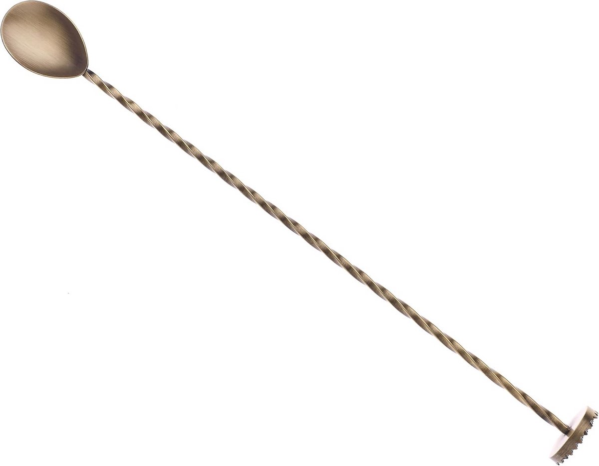 Muddle Bar Lepel en Muddler in Antique Gold