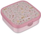 Boîte à lunch bento Mepal grande taille Campus Little Dutch - 2 x 200 + 1 250 ml - Comprend 2 boîtes à bento amovibles et étanches et une fourchette - Fairy Garden