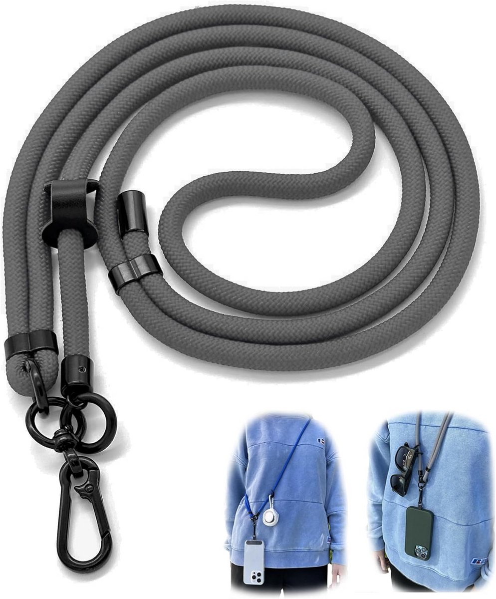 Universele Telefoonketting Met Verstelbaar Nylon Band en Karabijnhaak - Geschikt Voor Alle Smartphones