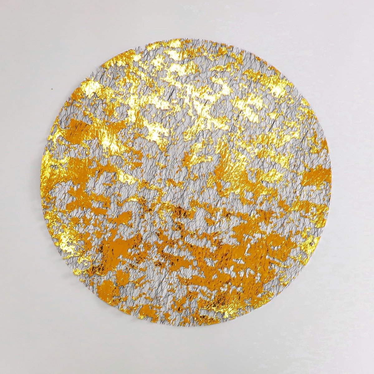 24x Ronde Placemats Zwart Goud Dubbelzijdig Luxe Tafelaccessoires