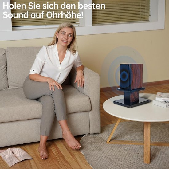 Houten Luidsprekerstandaards 15 cm (6 inch) - Zware Desktop Ondersteuning voor Studio & HiFi Monitoren — afbeelding 4