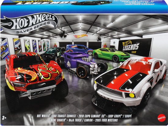 Voitures et camions jouets en métal Hot Wheels - Ensemble de 6 véhicules HW Legends