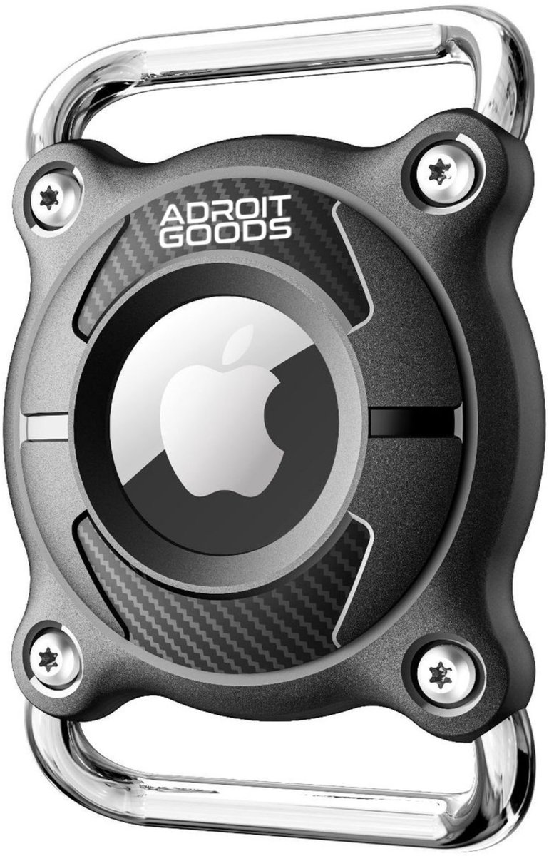 AdroitGoods Waterdichte Militaire Panzer Hoes – Geschikt voor Apple AirTag – Sleutelhanger – Houder – Case - Zwart