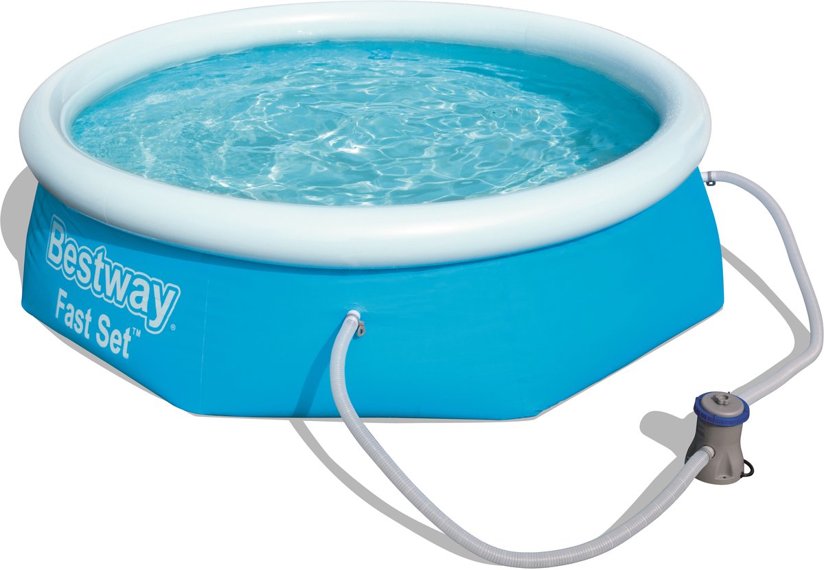 Bestway - Fast - Set - Zwembad - opblaasbaar - rond - 244x61 - cm
