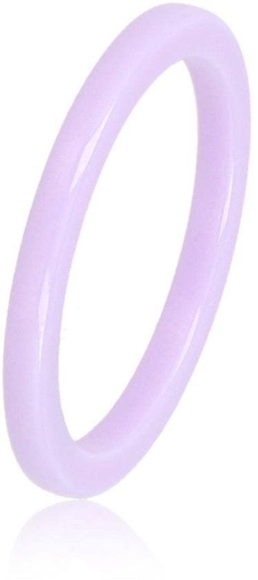 My Bendel - Bague étroite incassable en céramique lilas 2 mm - Bague en céramique lilas incassable - 2 mm - hypoallergénique - Avec emballage cadeau de luxe