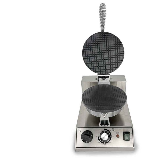 HCB® - Professioneel rond horeca Wafelijzer met timer - 230V - Wafelmaker van RVS / INOX - 39x25x26 cm (DxBxH) - 10.40 kg - 1131 — afbeelding 4