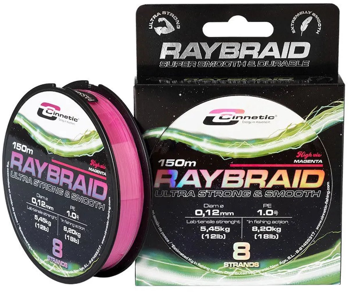 Cinnetic Raybraid Gevlochten Vislijn 200 M Roze 0.180 mm