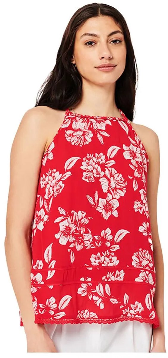 Superdry Vintage Beach Mouwloos T-shirt S Vrouw Rood