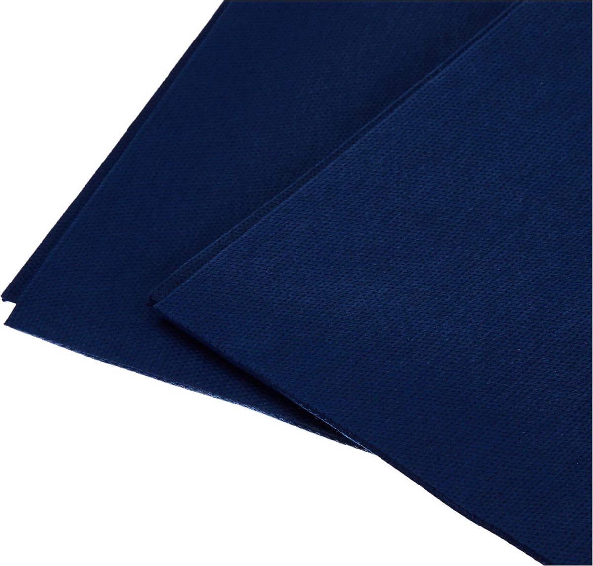 Tafelkleden 80x80 cm donkerblauw, 20 stuks - katoen-achtig non-woven Tafelkleed