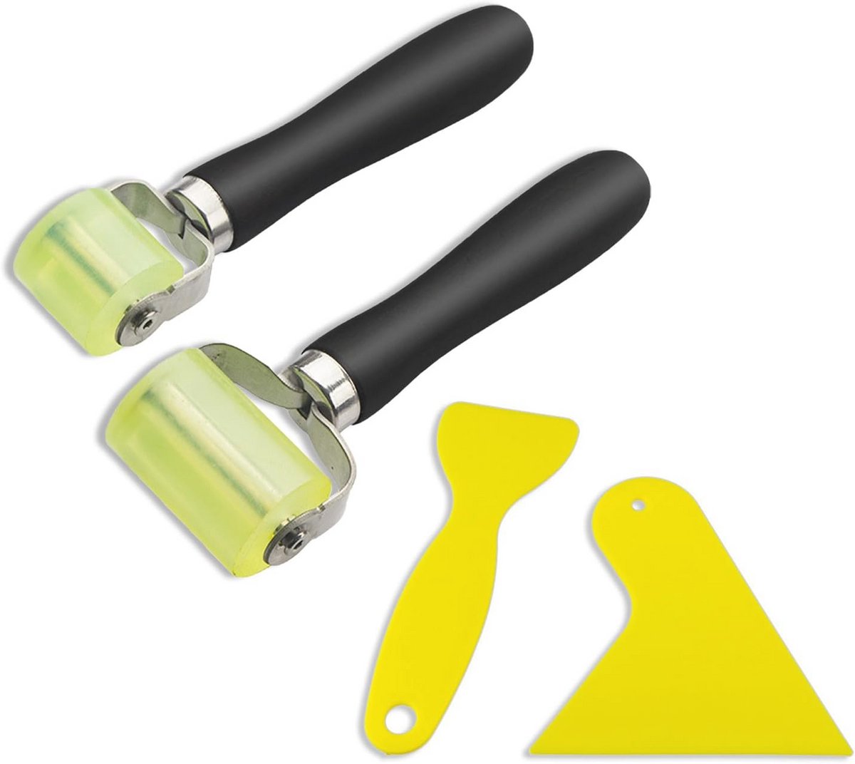 Rubber Rollen met Foil Squeegees - 2 Stuks voor Geluidisolatie en Reparaties