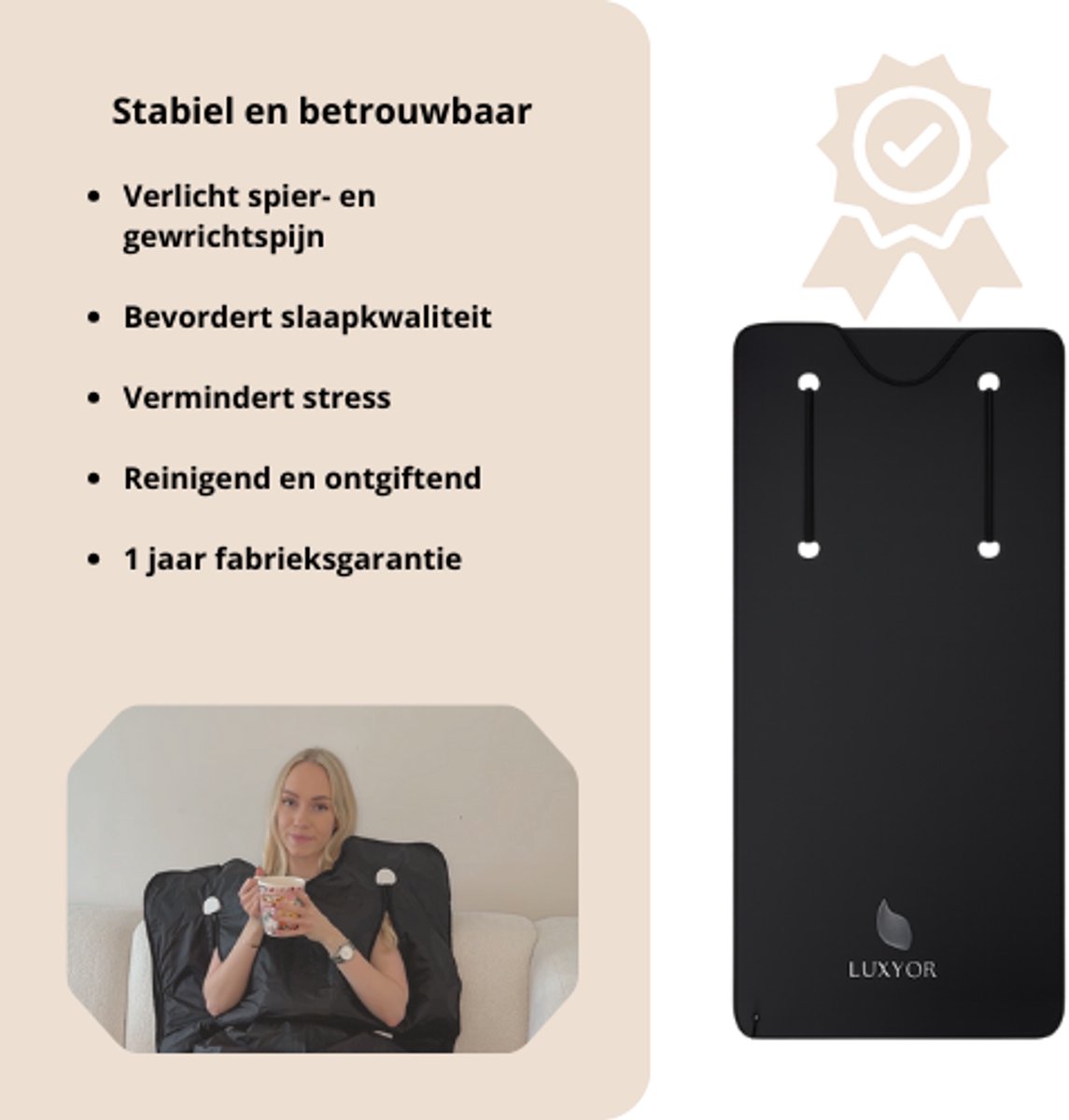 Luxyor - Slimline 100 - Infrarood Deken - Saunadeken - Afstandsbediening - Infraroodtherapie - Sauna thumbnail 4