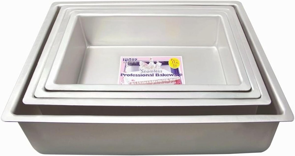 Aluminium Langwerpige Cake Pan 9 x 13 x 3-Inch Diep Zilver