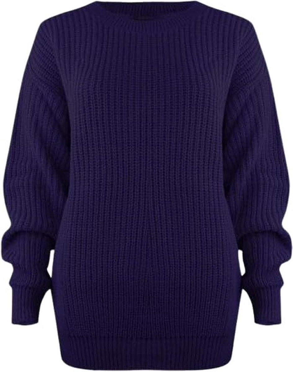 Oversized Dames Dikke Baggy Trui - Gebreide Top voor S-XXL