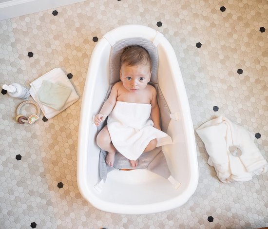 3-in-1 Badkuip voor Baby's met Verstelbare Sling en Drooghaak — afbeelding 4