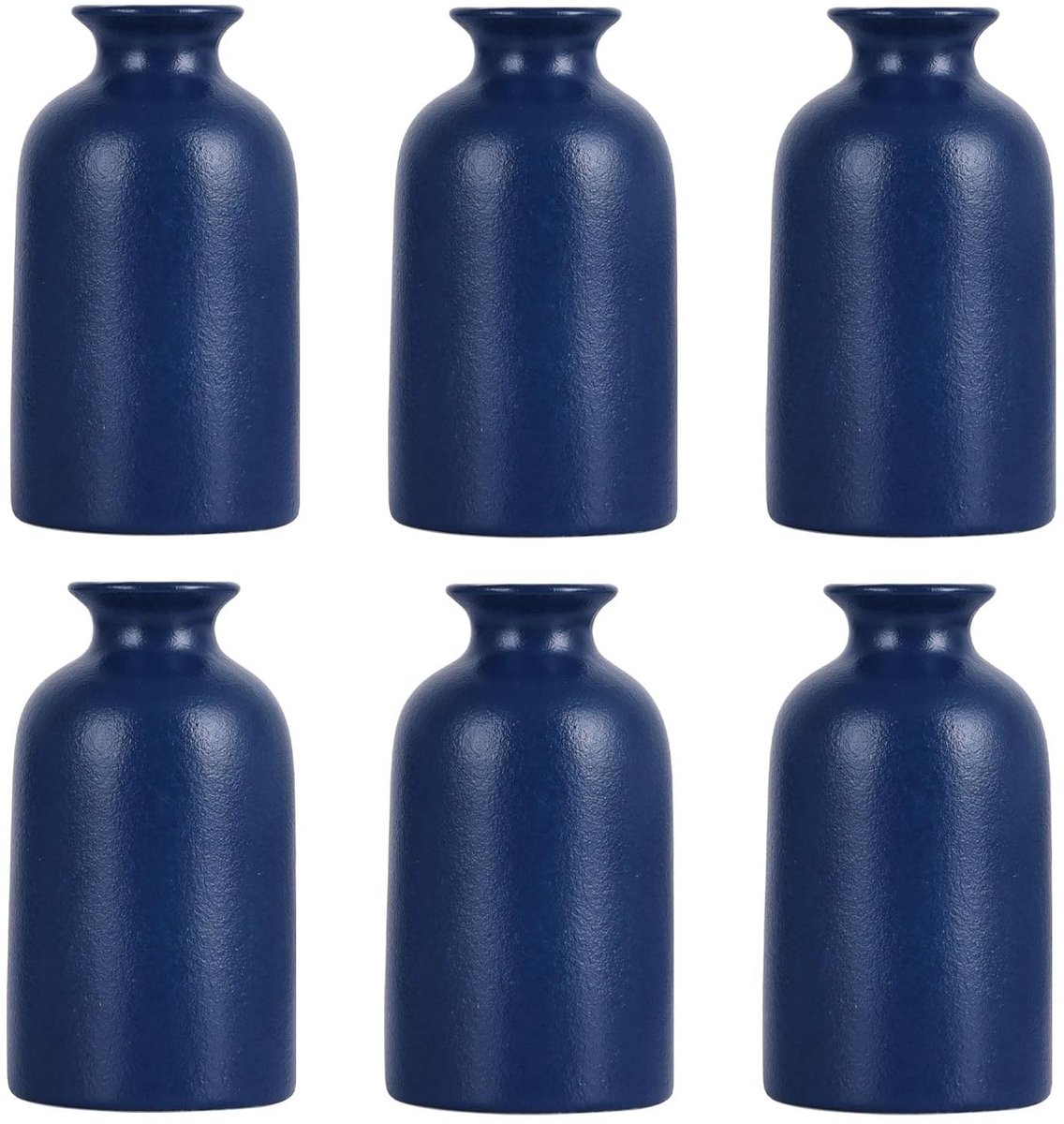 Imperatoris Keramische Vaas Set – Decoratieve Vazen voor Interieur en Woondecoratie – 6 stuks blauw