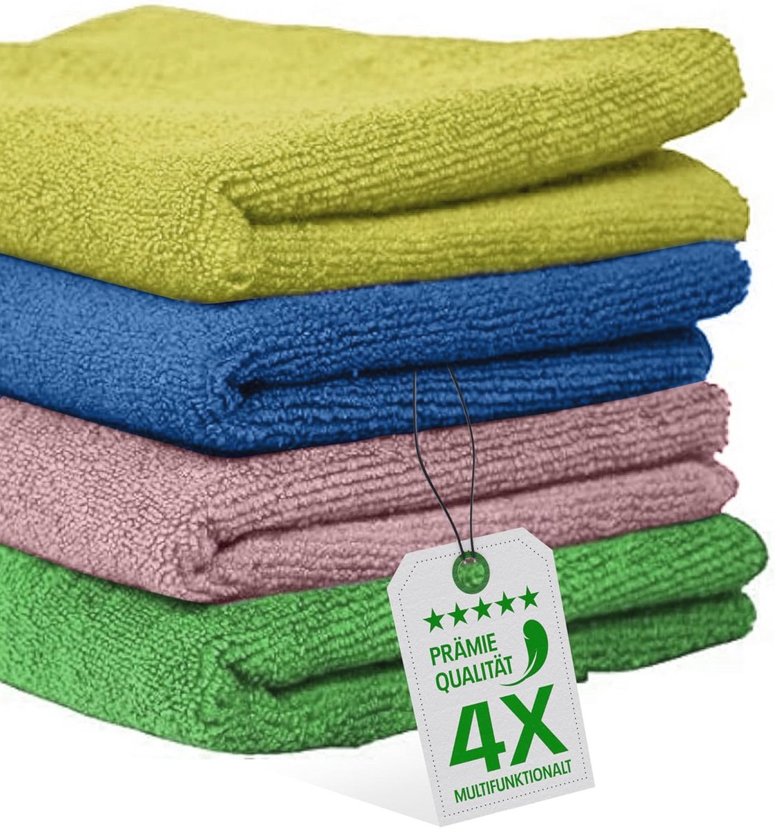Microvezeldoek Set van 4 - Ideaal voor Schoonmaken en Drogen