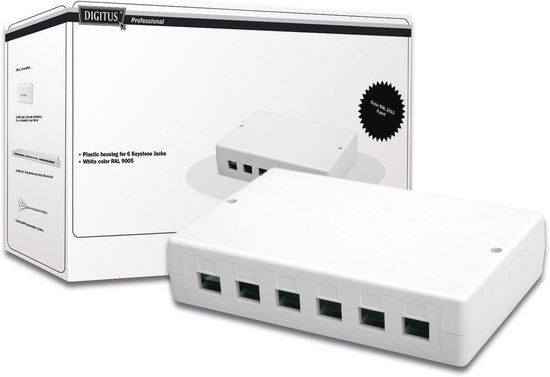 Input Module Junction Box Junction Box voor Keystone Modules - 6 Poort - Opbouw ...