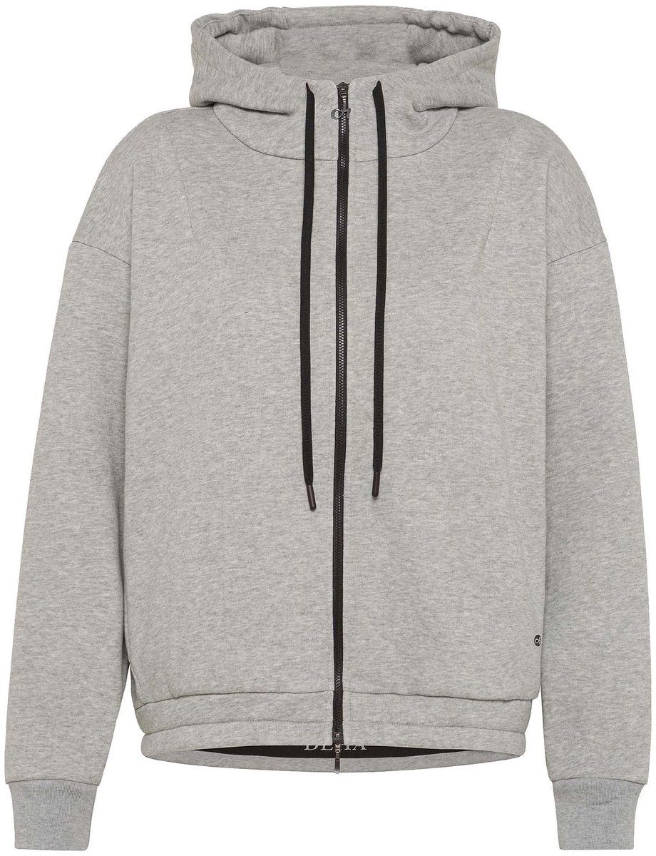 Sweater Deha Black Trims Full Zip Hoodie - Fashion Wear - Vrouwen