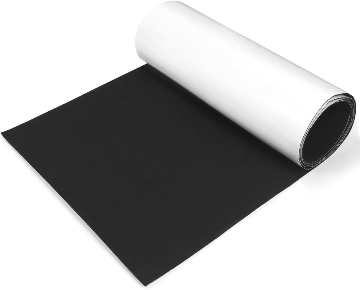 Allecta - Zelfklevend viltmat 40x200cm zwart - 2mm dikte - Voor meubels, stoelen en doe-het-zelf projecten
