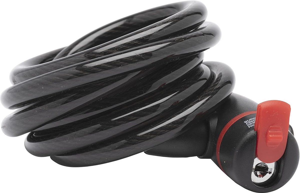 Spiraalslot 180 cm met sleutel - Kabelslot voor fietsen met hoog veiligheidscomfort