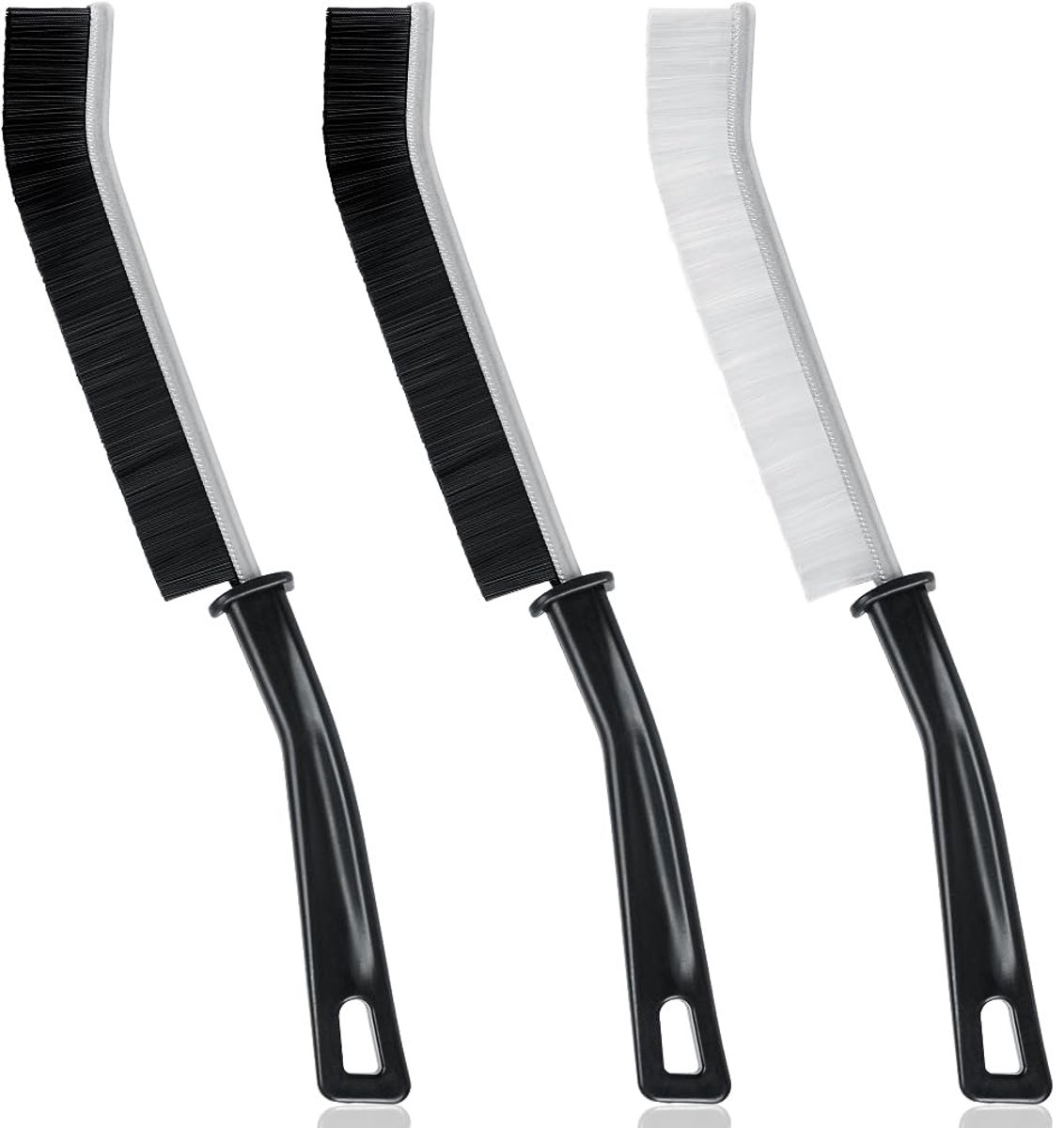 Unyqoos® Set van drie hoekreinigingsborstels voor keuken en badkamer