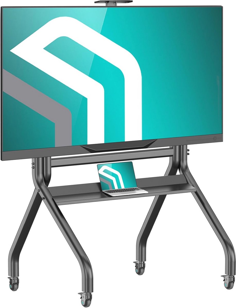 Mobiele TV Stand op Wielen voor 60-120 Inch Schermen - Tot 120kg Draagvermogen