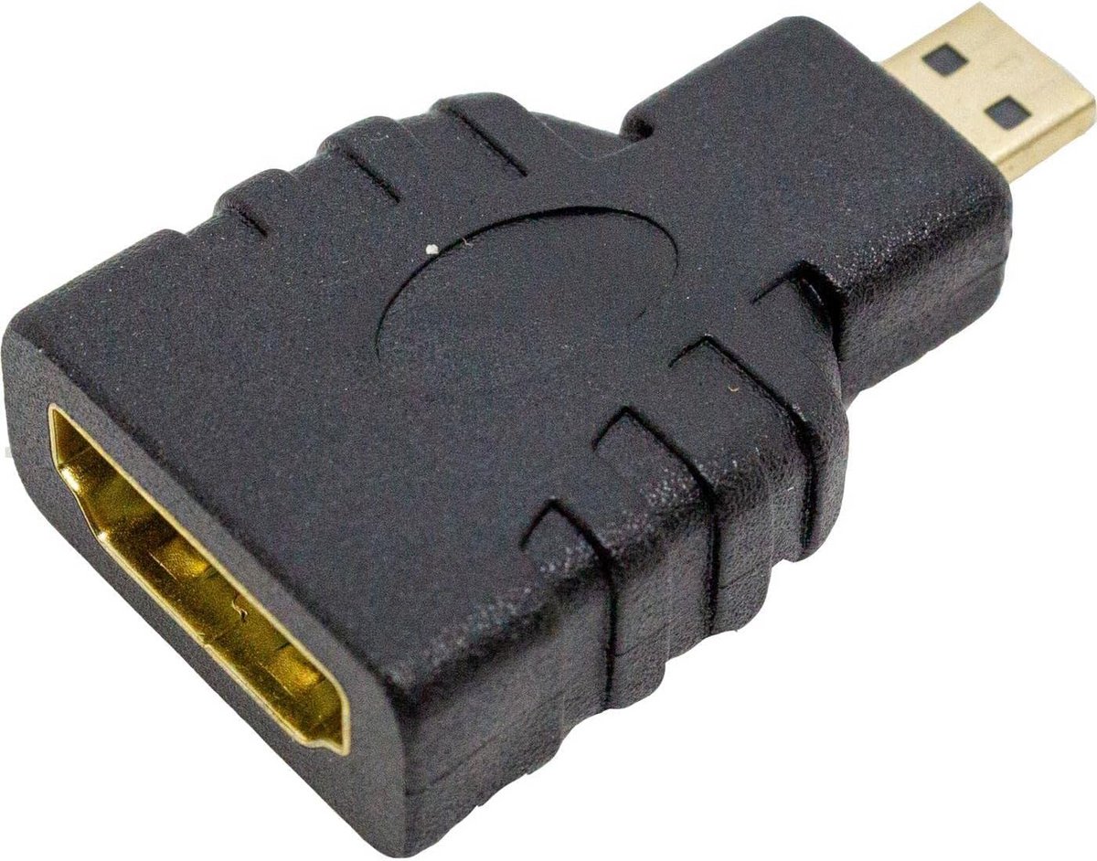 Micro HDMI Adapter Kabelverlenging Full HD Verguld Contact voor Mobiele Telefoons