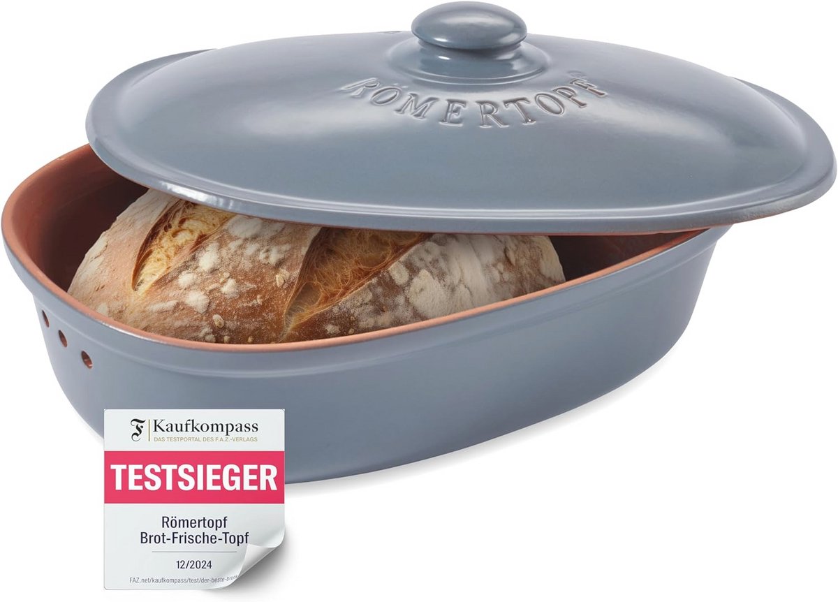 Keramische Broodpot voor het Bewaren van Brood en Gebak - 30x21x14,5cm