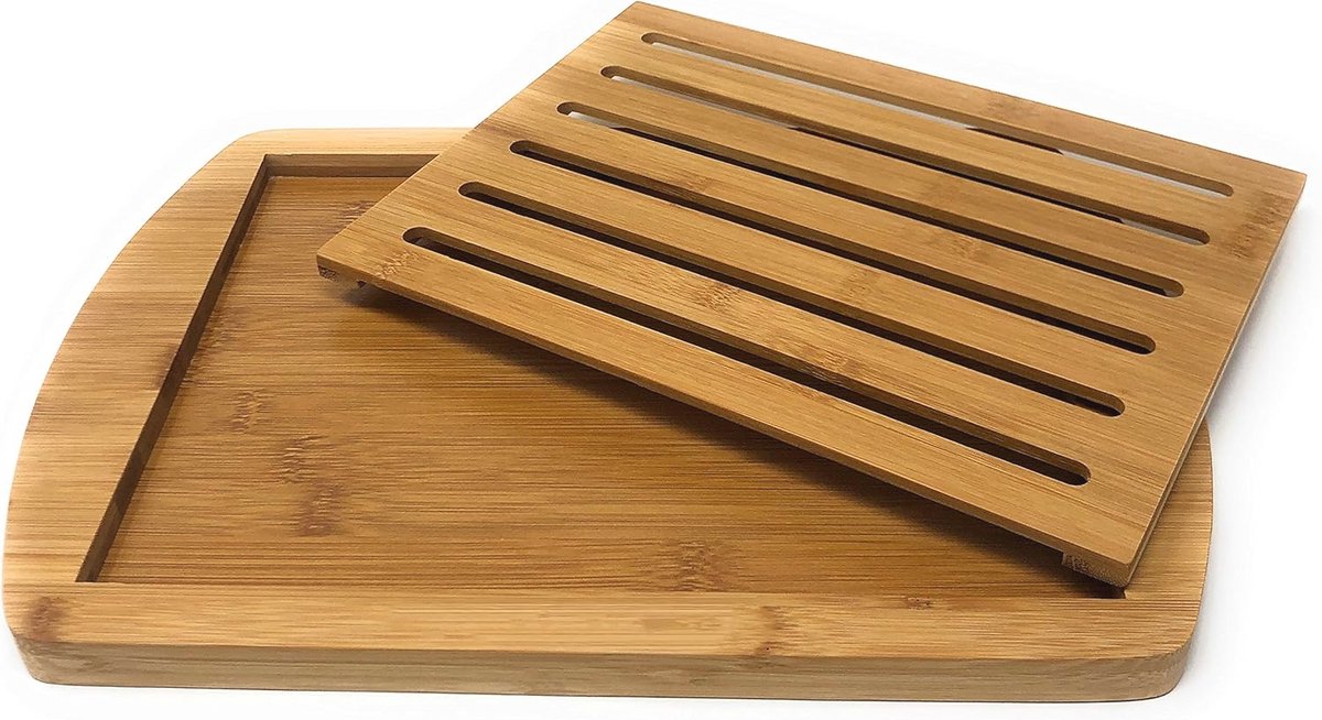 Snijplank voor Brood met Verwijderbare Kruimelopvang - 36 x 25 cm