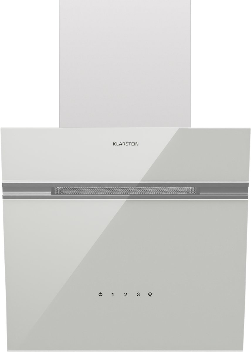 Klarstein Alina Afzuigkap - 570 m³/h Afzuigkap, Touch Control, A-Energie-efficiëntie, LED-verlichting, Stil 54 dB, Afvoer & Recirculatie, 39,8x114x37,6 cm, Wit