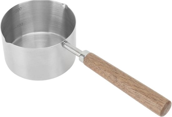 Roestvrijstalen Kleine Steelpan voor Gesmolten Boter en Melkverwarming - Compacte 200ML Sauspan